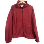 Columbia  Jacket Women's XL Red Pink Full Zip Fleece Pullover Jacket Photo 0