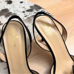 Kate Spade Black Glitter Bow Slingback Heels Size 10 Photo 2