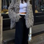 ZARA  sweater jacket cardigan faux fur fuzzy mink coat  Photo 2