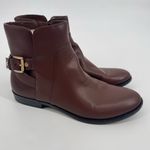 GH Bass Co. Bev Brown Faux Leather Buckle Ankle Bootie Size 9‎ Photo 1