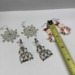 Lot Of 3 Dangle Costume Earrings Pierced Christmas Snowman Snowflake Penguin Photo 7