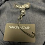 NWT Needle & Cloth Women’s Navy Blue button Front shirt long sleeve linen blend Size M Photo 3