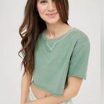 Aerie Offline by  Oversized Lightweight Slouchy Green T-Shirt Size XL Photo 2