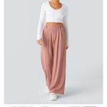 Halara Flex High Waisted Pocket Wide Leg Waffle Work Pants Rose Women’s Medium Photo 13