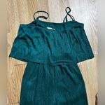 Lush Clothing Green Plisse textured Wide Leg jumpsuit ladies small Photo 6