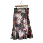 Cato Women's Maxi Skirt Paisley Print Ruffled Tiered Boho Travel Size L Photo 2