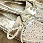 Sperry Top Slider Gray & Silver Woven Boat Shoes 6.5 Photo 9