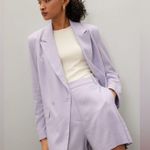 Thakoon Lilac Linen Blazer Purple Size 8 Photo 3