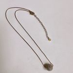 Gold tone green rhinestone bead pendant necklace Photo 9