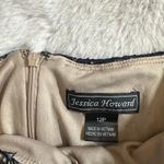 Jessica Howard  Mini Lace‎ Sheath Dress 3/4 Sleeve Sz Petite 12 Christmas Dress Photo 4