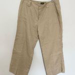 Eddie Bauer  Vashon Fit Pants Womens Tan Khaki Flare Leg Adjustable 14 linen Photo 0