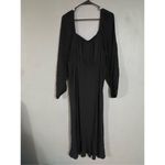 Ava & Viv  Black Scoop Neck Off Shoulder 3/4 Sleeve MIDI Dress Size XXL NWT Photo 6