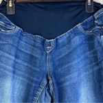 Evermore Denim Size XL Maternity Dark Blue Denim Jeans with Front Coin P… Photo 2