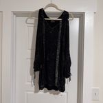 POL  Black Mineral‎ Wash Slit Sleeve Top Size L Photo 4