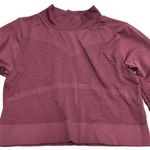 Zella Women's Purple Mock Neck Long Sleeve Crop Workout Top Size M Photo 1