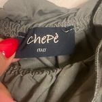 Chepe Ansaldo Made in Italy Cotton Tiered Maxi Dress in Military Green size S Photo 1