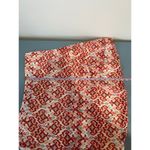 Garnet Hill  skirt size XL short geometric pattern red white lined tiered zipper Photo 8