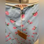 NWT Bailey Rose Blue Maxi Skirt with Pink Rose Floral Print Small Anthropologie Photo 1