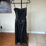 House Of CB HOUSE OF‎ CB 'Jalena' Black Vegan Leather Lace Back Dress NWOT size M Photo 6