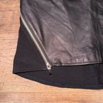 Rebecca Minkoff Lambskin Leather Combo Alma Short Sleeve Zip Top Photo 3