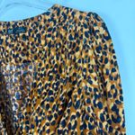 ZARA 3/4 Sleeve Leopard Faux Wrap Top Size Small S EUC Photo 2