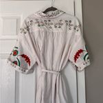 Tucker Button Down White Blossoms Midi Shirt Dress Floral Spring Summer Modest Size XL Photo 4