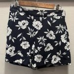 Ann Taylor Navy Floral Shorts (2) Photo 0