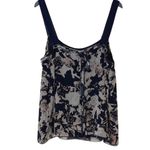 Gap Women's Sheer Tank Top Floral Camisole Summer Wide Strap XL Navy Blue NWT Photo 1