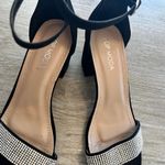 Top Moda Womens Black Rhinestone Block Heels - 6.5 Photo 7