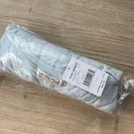 Free People Natasha Light Blue Ruched Long Sleeve Tee Photo 3