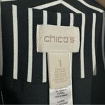 New Striped Knit Jacket Black & White Size Medium Chico's Size 1 Photo 9