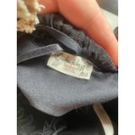 Free People  Black Ruffle Top Bodysuit sz S Photo 7