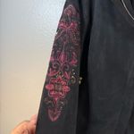 Chico's Chico’s Black Embroidered Women's Jacket SZ:2 Photo 4