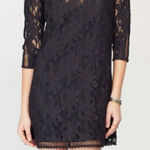 Gentle Fawn  black‎ laced scallop hem dress Photo 0