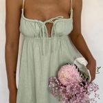 Princess Polly Empress of Love Mini Dress Sage Photo 0