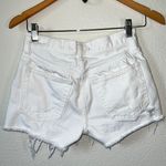 Free People We The Free White Hidden Button Fly Cut Off Denim Shorts Photo 4