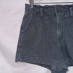 American Eagle  Black Wash Denim High Waisted Paperbag Mom Shorts size 4 Photo 1