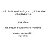 Missguided 💕💕 Gold Mini Tassel Earrings Photo 4