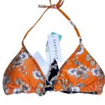Seafolly  70s Retro Splendour Floral Triangle Bikini Top‎ Size 6 NWT Photo 1