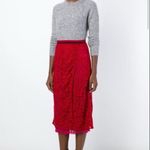 Salvatore Ferragamo  Red Pink Lace Midi Skirt Size 4 Photo 1
