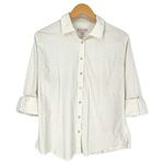 Peter Millar  | Women's Large | Dotted Roll Tab Long Sleeve Button Up Dress Shirt Photo 0