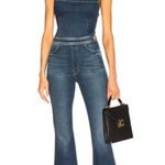 RARE Mother The Tie Back Hustler Ankle Fray Jumpsuit Pardon My French Size 26 Blue Photo 0