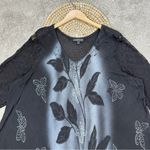 Greater Good Womens Midnight Butterfly Long Sleeve Tunic Top Goth in Black 3X/4X Size undefined Photo 4