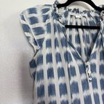 Veronica Beard  Zee Ikat Tiered Dress in Blue White 0 Photo 3