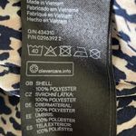 H&M Sleeveless High Low Animal Print Blouse Black Cream Size 2 Notched V Neck Photo 3