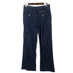 Ralph Lauren Lauren Dark Blue & White Stripe Wide Leg Denim Jeans 4 Photo 2