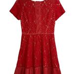 Oasis  Red Lace Dress Photo 0