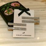 Violet & Brooks Aquamarine Rhinestones Sparkles Barettes 4 Set Photo 0