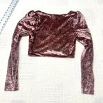 WAYF small ruched crushed velvet puff sleeve crop top TLS2 3038 Photo 7
