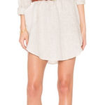 CP Shades Teton Linen Tunic Dress Patch Pockets Long Sleeve V Neckline White S Photo 0